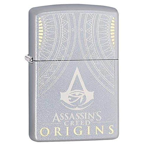 Zippo Unisex Sturmfeuerzeug Assassin's Creed, Origins Winddicht, Chrome, regulär