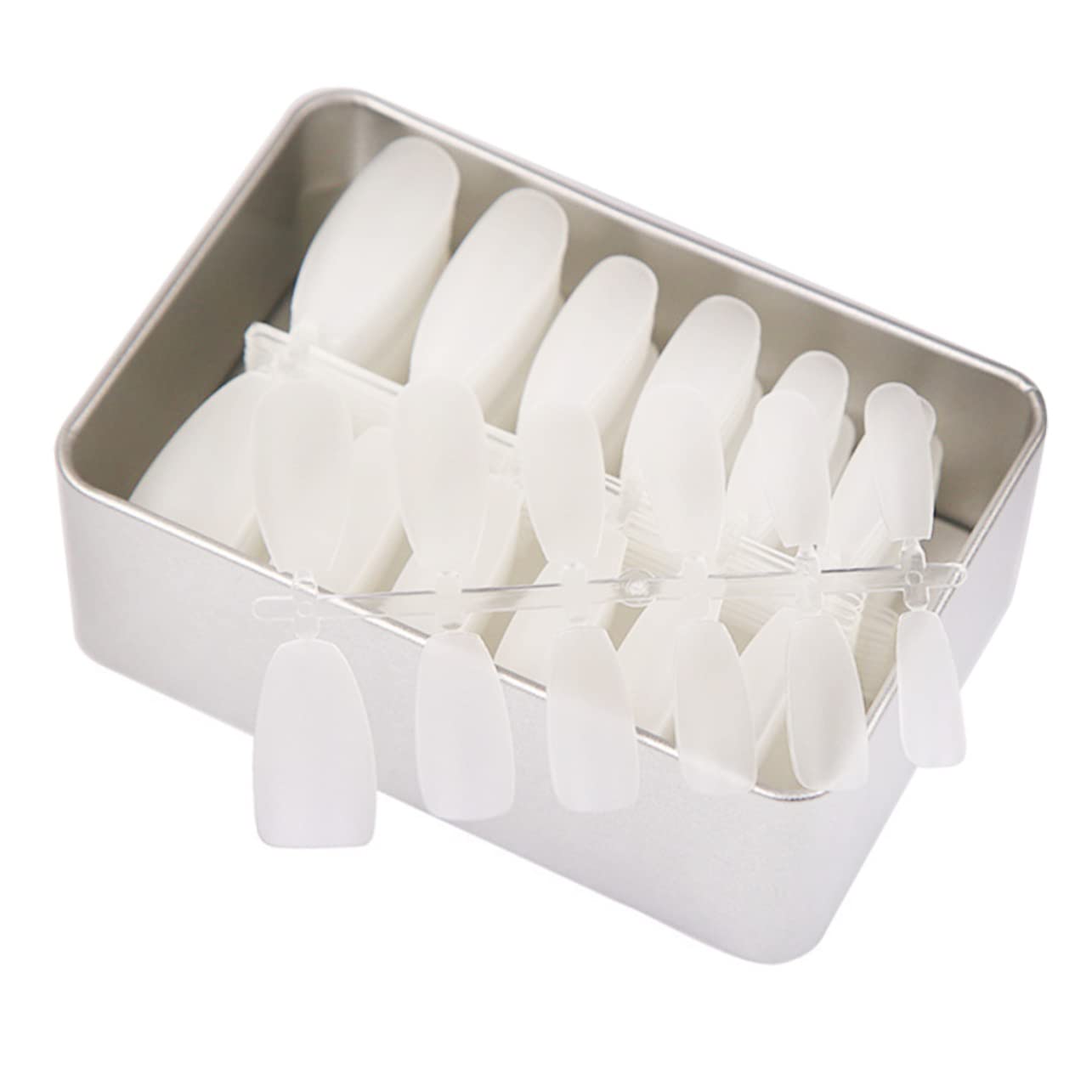 FRCOLOR 264 Pcs/1 Box Nail Salon Accessories Fingernail Coffin Nails Full Cover Nail Accessories Manicure Sticker Fake Nail Sticker Nail Patch False Nails Transparent Sticker Boutique