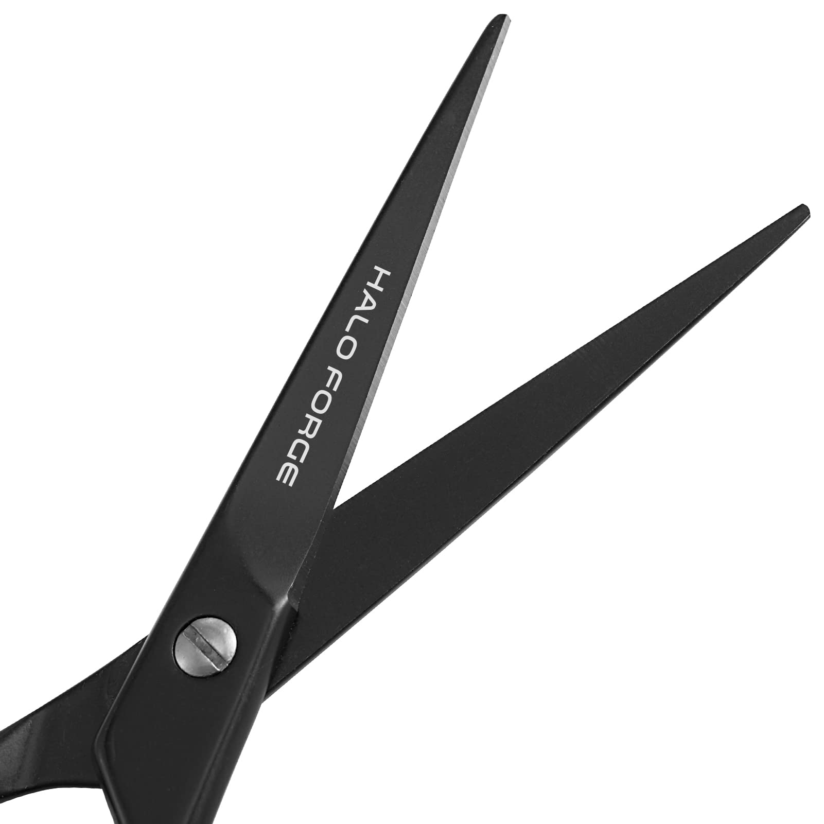 HALO FORGE Tijeras para barba y bigote – Pequeña hoja recta de corte de precisión de acero inoxidable – Tijeras de aseo afiladas para el cuidado personal, cabello facial y cuerpo – Regalo para mujeres