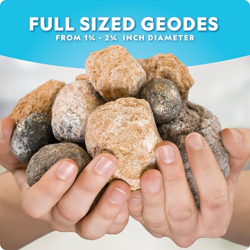 Image of National Geographic Break Open 10 Premium Geodes with Goggles & Display Stands (Pack of 6)