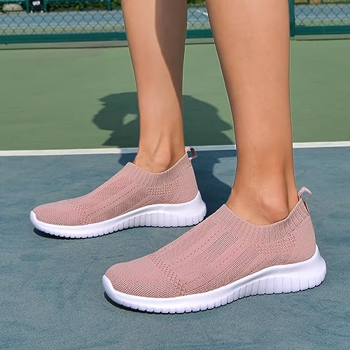 Tiosebon HK8822-MAUVE35 Women'S Walking Sock Shoes Lightweight Slip thumb #1
