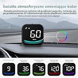 Samochodowy wyświetlacz HUD Head Up, uniwersalny cyfrowy prędkościomierz GPS KMH i MPH z uchwytem na przyssawkę, alarm nadmiernej prędkości, ostrzeżenie podczas jazdy, interfejs USB do wszystkich