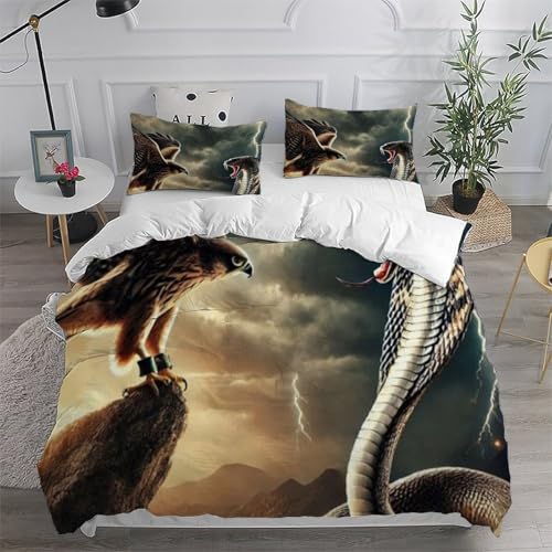 Housse de couette super king aigle et serpent avec finitions haut de gamme - 6