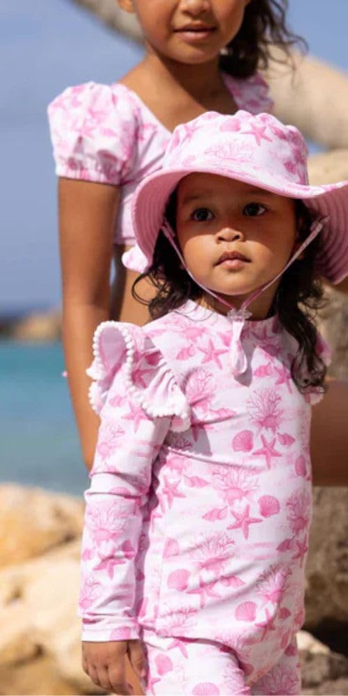 Snapper Rock Baby Girls' Lagoon Long Sleeve Sunsuit (Infant)