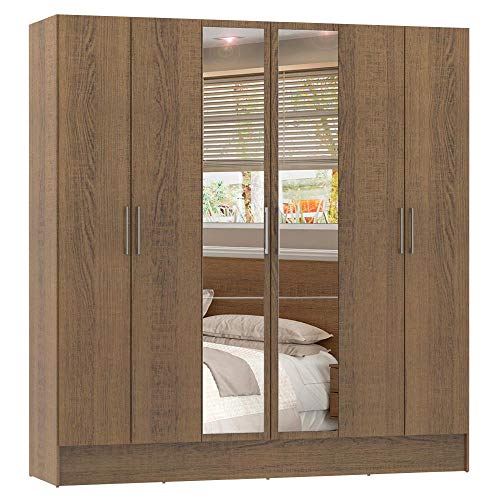 Guarda-Roupa Casal Madesa Vip Plus 6 Portas Batentes com Espelho 6 Guarda-Roupa Casal Madesa Vip Plus 6 Portas Batentes com Espelho - Imagem 6
