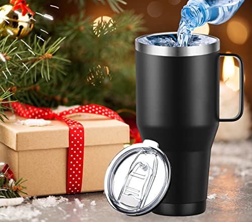 40Oz Coffee Mug Tumbler With Handle.insulated Travel Mug With Lid And Straw.stainless Steel Double Wall Vacuum Leak Proof Coffee Cup Tumbler.keeps Drinks Cold Or Hot. #TOP6