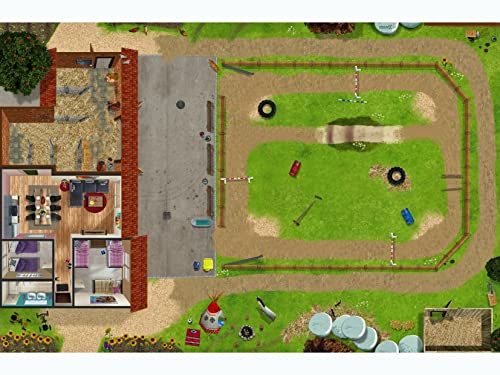 Ponyhof Spielmatte SM19 (ähnlich Spielteppich) | Hochwertige Spiel-Matte für das Kinder-Zimmer |...
