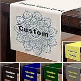 Smile Custom Table Runner Personalized Tablecloth, DIY Customized Your Image and Text, 13 x 72 Inch...