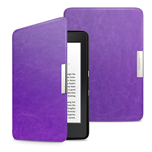 MoKo Case for Kindle Paperwhite, Premium Ultra Lightweight Shell Cover with Auto Wake/Sleep Fits All Paperwhite Generations Prior to 2018 (Will not fit All-New Paperwhite 10th Generation), FM Purple