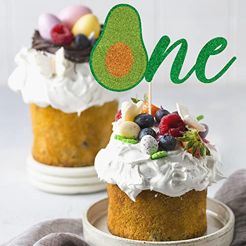 Arokippry First Birthday Cake Toppers, One Avocado Birthday Party, Avocado Decorations, Boy Girl 1St Birthday Fiesta Party Supplies. #TOP4