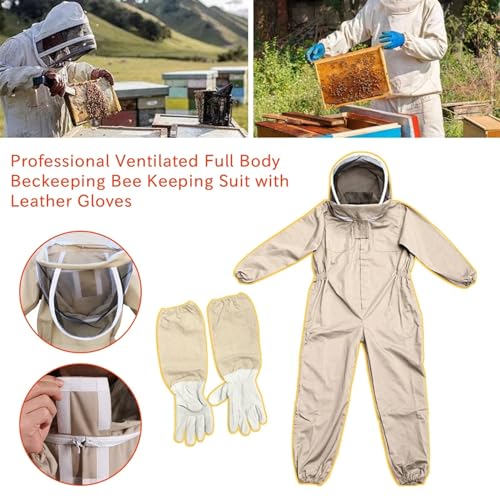 Ropa de apicultura para campo y granja: traje ventilado profesional con guantes L 7