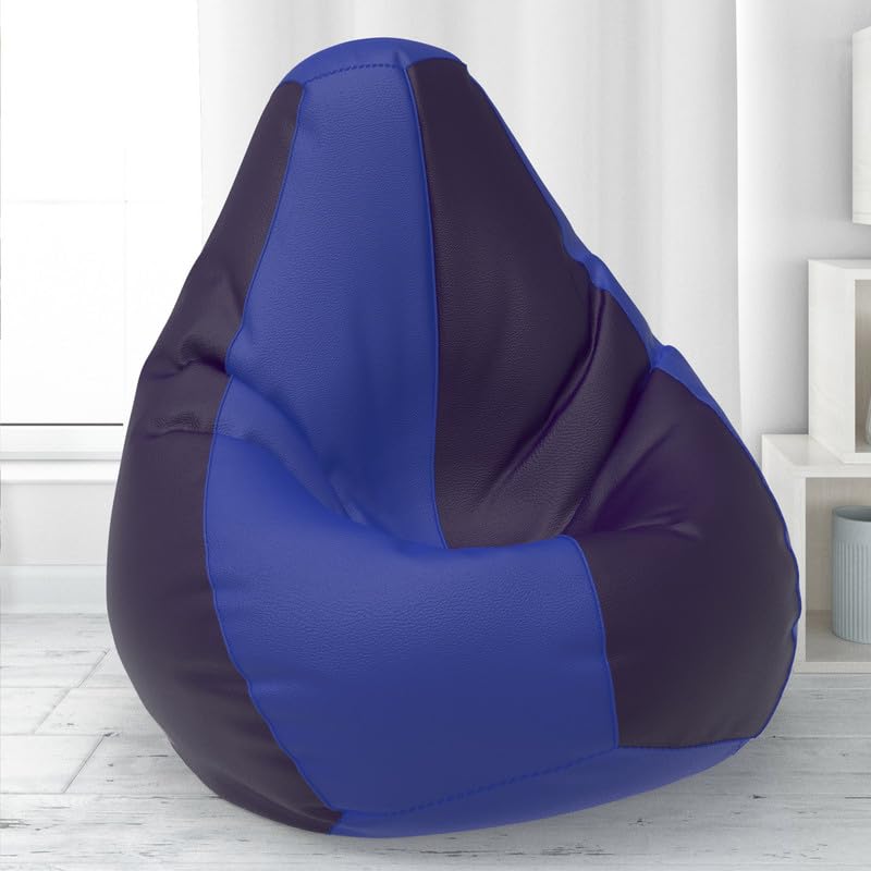 ComfyBean Bag with Beans Filled XL- Official: Lazy Sacks Bean Bags - for Kids - Max User Height : 4 Ft. - Weight : 30 Kgs(Model: Blue Indigo)