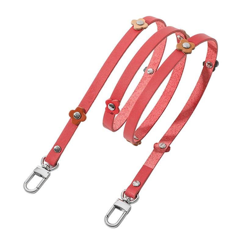 Sangle de sac bandoulière à fleurs rose ajustable et résistante avec clous