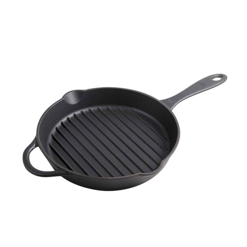 Poêle en fonte steak et wok de ménage poêle anti-adhésive striée