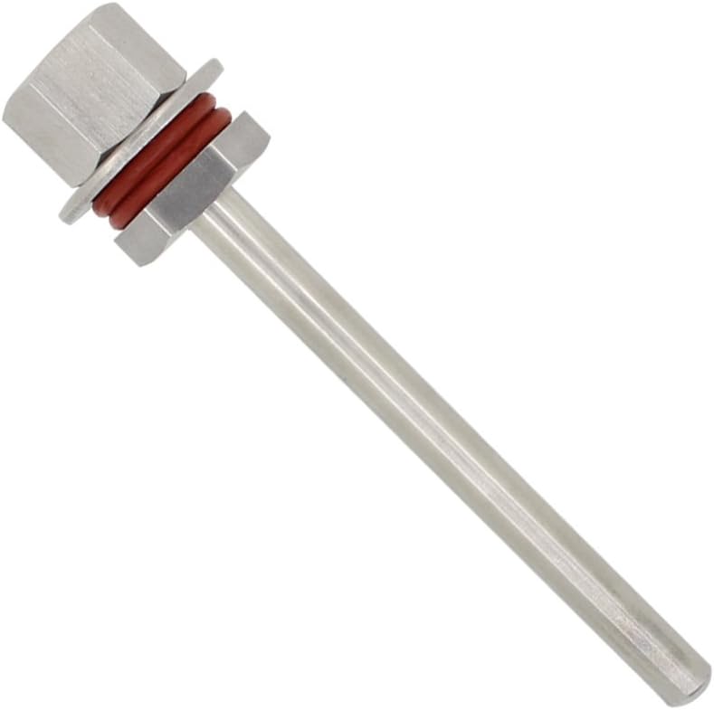 1/2 inch thermowell weldless with Screw nut Gasket Stainless Steel 304 for Homebrew Brewing 30mm 50mm 100mm 150mm 200mm 300mm 400mm 500mm (100mm)