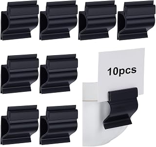 OLYCRAFT 10Pcs Black Plastic Bowl Sign Clip 1.6x1.3x0.7 Inch Reusable Cup Bowl Label Holder Black Food Tray Label Holders for Charcuterie Board Bake Pan Bake Sale Signs