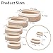 HLWDFLZ 7 Piece Cotton Rope Woven Basket Set - Small Basket for Baby Nursery, Pets, Montessori, Dog & Cat Toy Boxes, Bathroom Organization Bins (White/Brown)