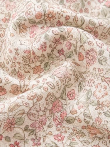 Image of TuddyBuddy Baby Cotton Wearable Quilted Sleeping Bag Blanket 1.5 Tog with 2 Way Zipper Closure | Ideal for Babies & Kids Hypoallergenic Fabrics | (Ditsy Floral - Frill Sleeves, 6-12 Months)
