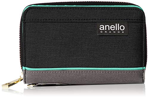Portefeuille noir hydrofuge GJ-A0812 Anero Grande pliable compact léger