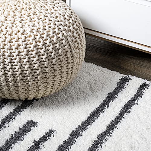 Tapete geométrico Petra Stripe 2x8, poliéster miniatura 4