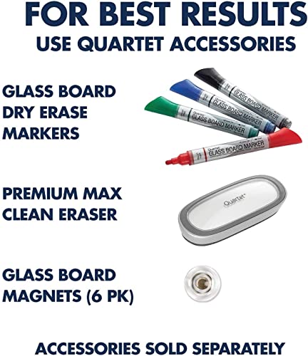 Quartet Whiteboard, Glass Dry Erase Board, Magnetic, 6' X 4', Infinity Frameless Mounting, White Surface, Accessory Tray, 1 Dry Erase Marker And 2 Glass Board Magnets (G7248W) #TOP6