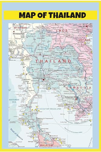 Home Comforts Thailand Map Poster 17x22 Laminated