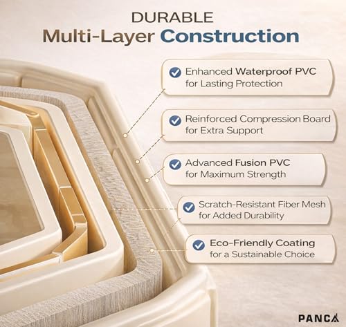 Image of PANCA Portable Bath Tub for Adults | Foldable SPA Bathtub with Drainage Hole, Thick Insulated Design for Hot & Cold Water (Beige Rectangular)
