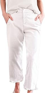 Pantalones capri de lino de verano para mujer, cintura elástica pequeña, transpirables, cómodos, para negocios, ocio, descansar, pantalones de algodón con bolsillos, pantalones cortos casuales para la