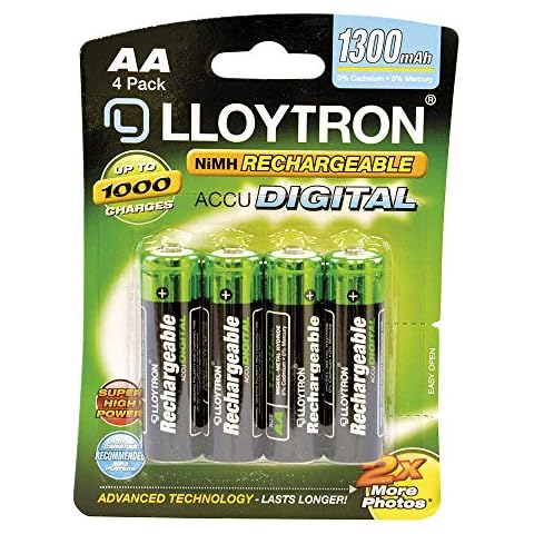 LLOYTRON NiMH Rechargeable AA Batteries 4 Pack Cover