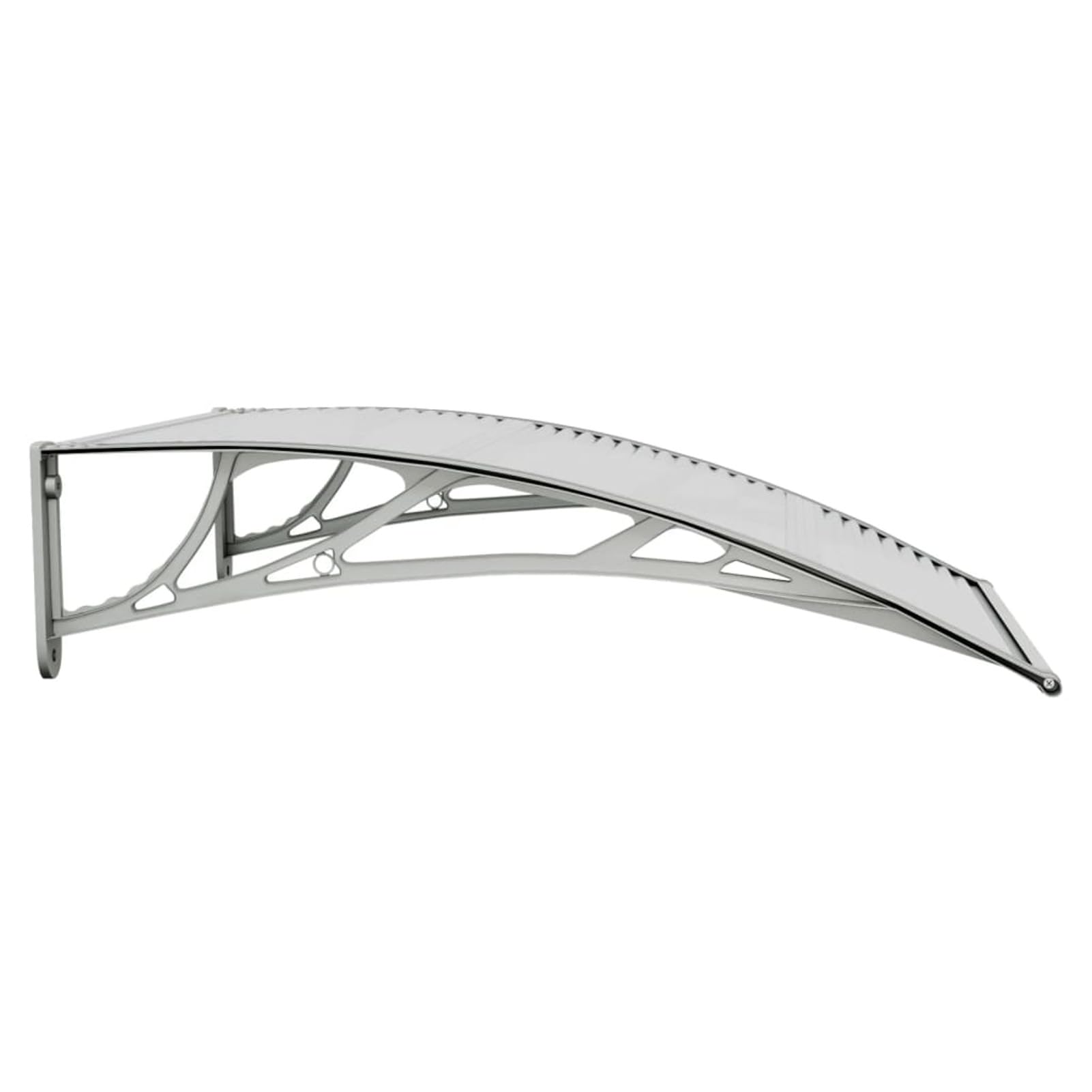 Marquesina Puerta policarbonato Gris y Transparente 100x80 cm, Marquesina Puerta Exterior, Tejadillo De Protección Marquesina, Marquesina para Ventanas, Tejadillo De Exterior Teja