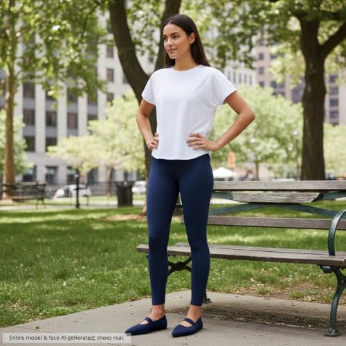 Image of Flats for Women Pointed Toe Knit Foldable Ballet Flat Shoes | Stretch knit upper,built-in arch support,cushioned insole,foldable lightweight design,non-slip sole,office and casual wear