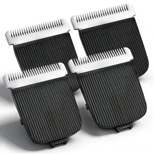 Replacement Blades Compatible with Manscaped Lawn Mower Trimmer Hygienic Snap-In Blades for Lawn Mower 4.0/3.0/2.0 Black (4 - Pack)