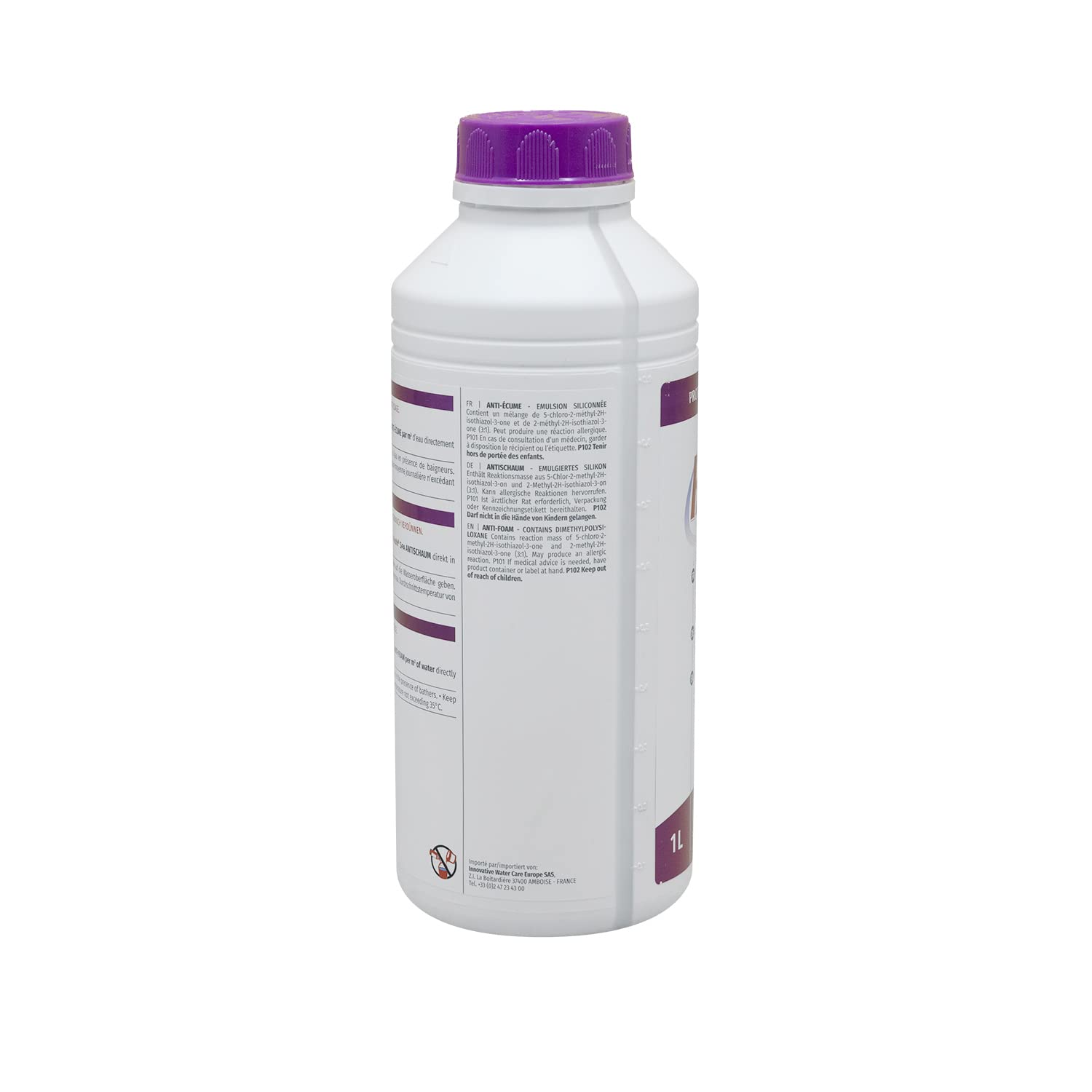HTH Spa Anti-Ecume Liquide - 1L | Elimine la Mousse/Écume à la Surface de l'eau du Spa + 10 Tests HPS OFFERTS 6 en 1