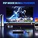 HDMI Multiviewer Switch 4x1 with PIP, PORTTA Quad Multi Viewer Seamless Switcher 4 in 1 Out with Toslink, 3.5mm Audio Output Support 1080p 60Hz, 6 Viewing Modes, Downscaler, Compatible with PS4 Xbox