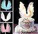 BlueSunshine Angel Wing Cake Topper Decoration With Light For Anniversary Birthday Party Wedding Baby Shower Birthday Party Favors (White)