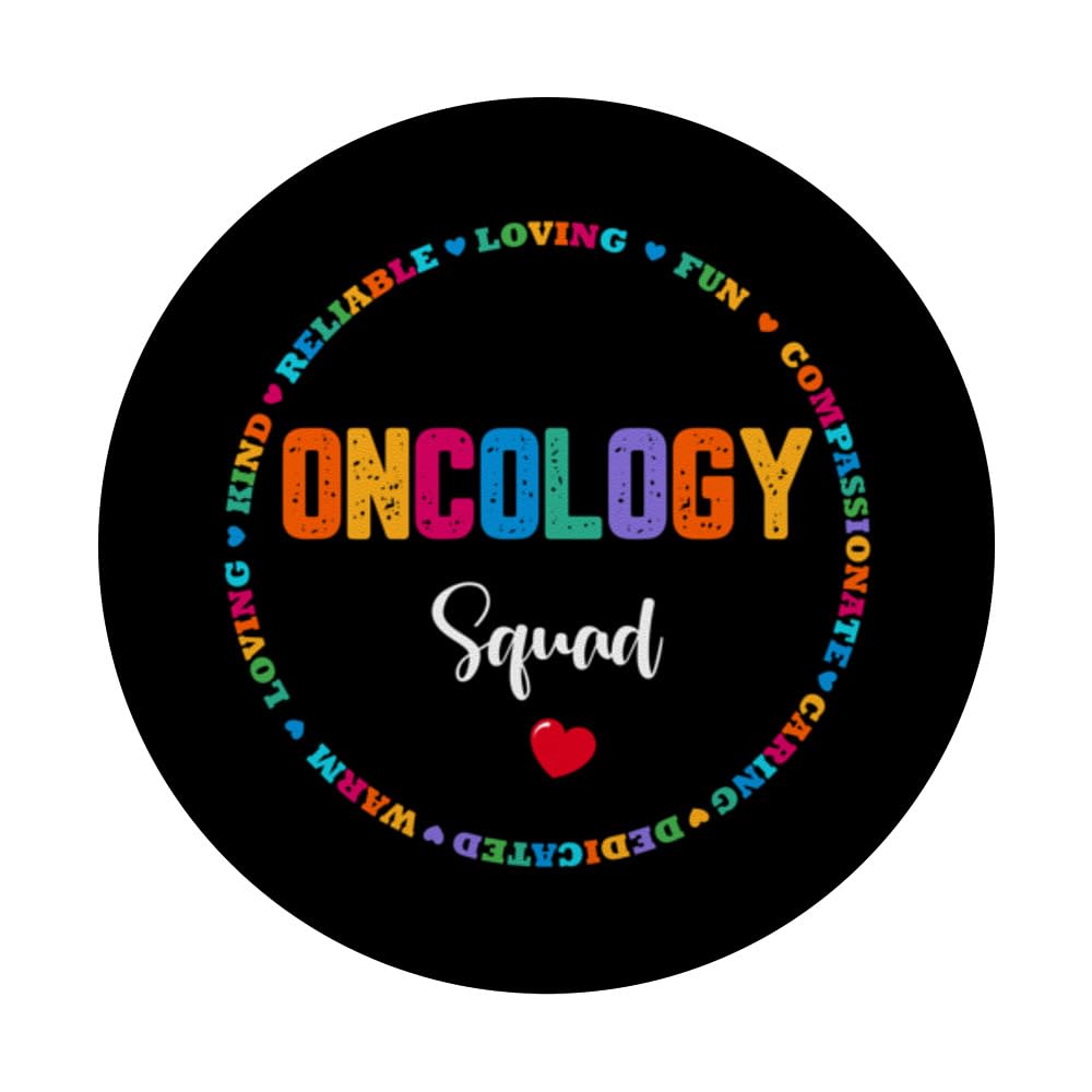 Oncology Squad Women Oncology Nurse Registered Nurse RN PopSockets Swappable PopGrip, Black - Image 3