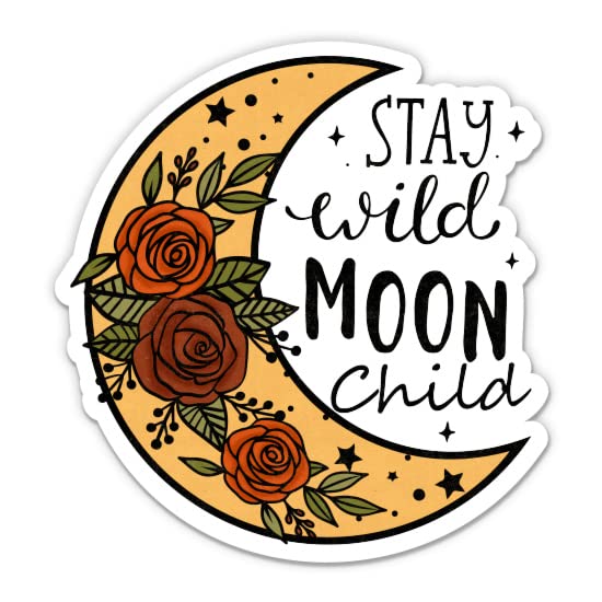 Amazon.com: Stay Wild Moon Child Stickers - 2 Pack - Waterproof