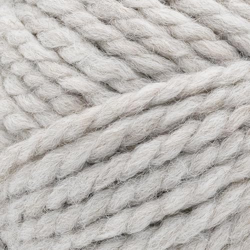 Image of Lion Brand Yarn, Wool-Ease Thick & Quick, Parchment, Heather Gray, 1 Pack | Super Bulky Wool Acrylic Blend Fiber for Soft Hats, Sweaters, Chunky Blankets, Yarn for Crochet, Knitting, Crafts, Weaving
