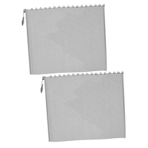 Générique Lot de 2 Rideaux Pare-Étincelles en Fer Ignifugé 61X483 CM Panneaux Pare-Feu pour Cheminée Grille de Cheminée Résistante Protection Anti-Flammes pour Maison