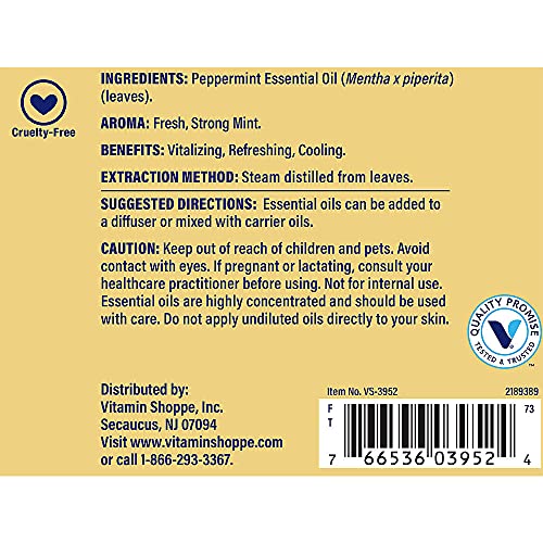 Aceite esencial puro de menta The Vitamin Shoppe miniatura 3
