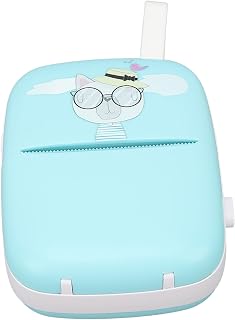 Pocket Printer, Portable Thermal Printer, Sticker Maker Machine Mini Printer, Label Printer Home Photo Scrapbook Small Printer for Learning Assistance, Study Notes, Picture (Blue)