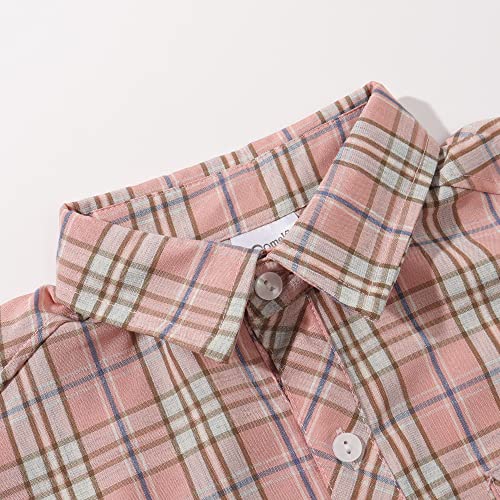 Image of Noomelfish Girls Sleeveless Button Down Shirt Tie Knot Blouse Western Cowgirl Outfit (5-12 Years)