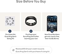 Vista 3 de Oura Ring Gen3 Heritage - Anillo inteligente, seguimiento del sueño, frecuencia cardíaca, rastreador de actividad física, 5-7 días de duración