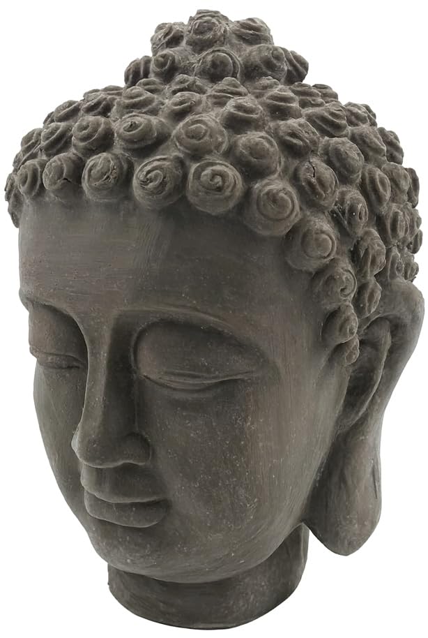 Stephans Möbelbörse Buddha Deko Kopf 24cm Grau aus Polyresin –...
