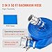 VEVOR Suction Hose Kit for Water Pump, with 2 in x 50 ft Blue Backwash Hose, 20 ft Green Suction Hose, and Steel Round Hole Strainer, Camlocks, Clamps, Cam & Groove Adapter, for Multiple Purposes