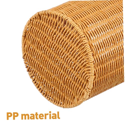 Panier à linge tissé gain de place avec couvercle rigide de protection
