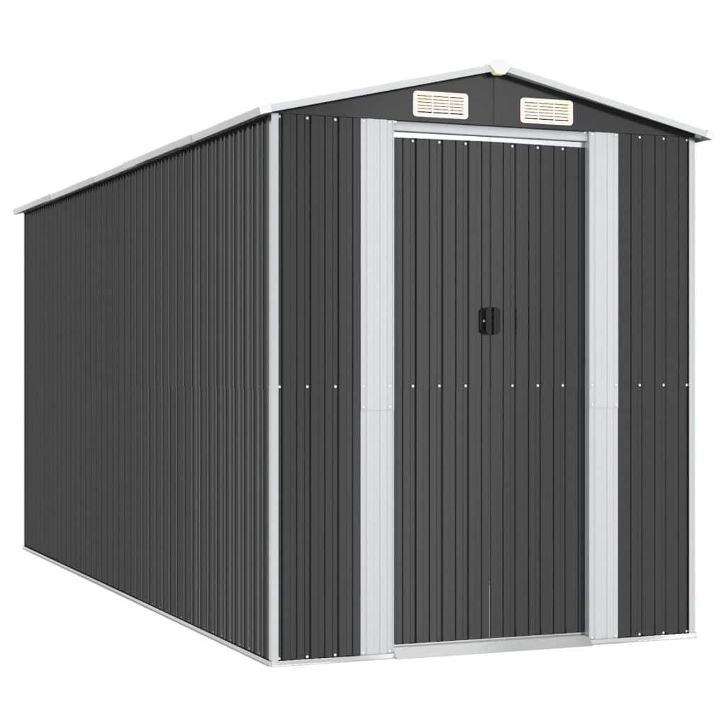 Générique Abri de Jardin Anthracite 192x440x223 cm Acier galvanisé,Maison & Jardin,Pelouses & Jardins,Vie en extérieur,Structures extérieures,Cabanes & abris de Jardin,3147452