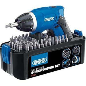 Draper 83568 Storm Force Cordless Li-Ion Screwdriver Kit (3.6V) – Multicoloured