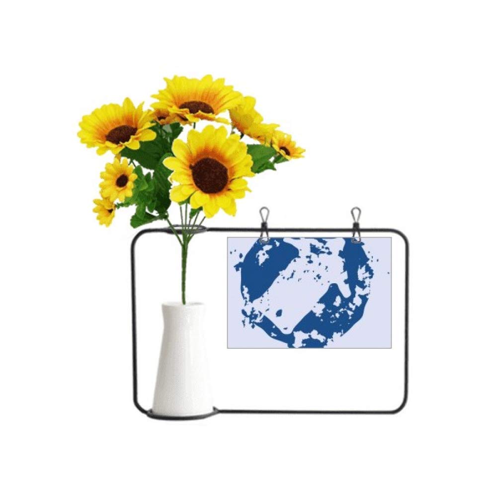 Tournesol artificiel en cadeau avec carte de vœux et flacon design
