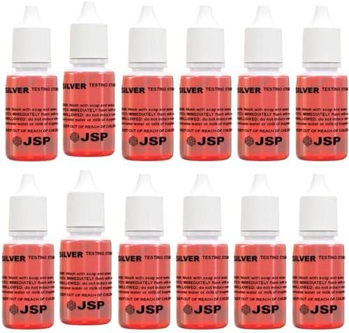 Waytest Silver & Sterling 999 925 Testing Solution Purity Determiner Jewelry Scrap Precious Metal 12 Bottles